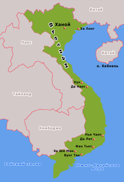 Вьетнам карта