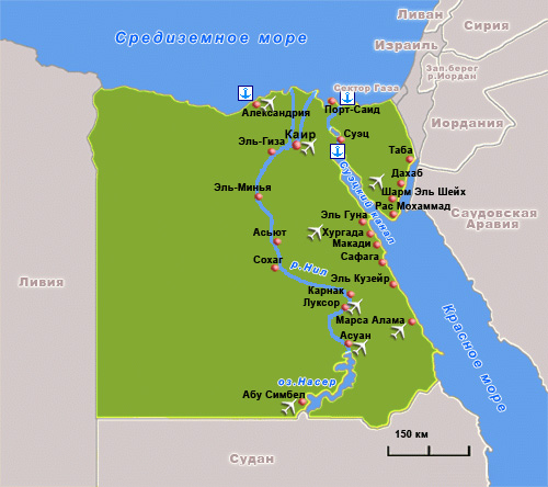 Египет карта