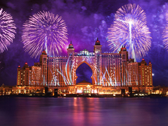 Световое шоу в Дубае - отель Атлантис